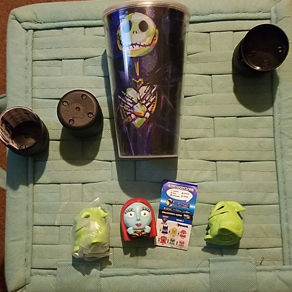 Nightmare Before Christmas plastic cup,3 Mashems
